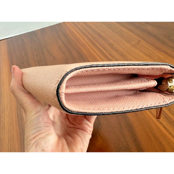 Michael Kors Jet Set Travel Continental Leather Wallet Blush Pink Zip Around MK - Picture 6 of 16